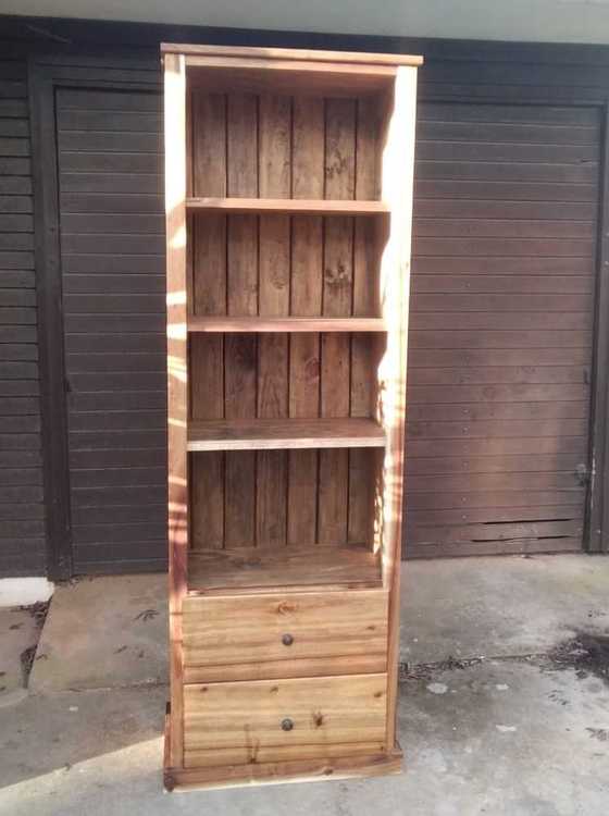 Blackwood Bookshelf with Storage Drawers